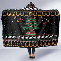 Horse Christmas Tree Christmas Design Hooded Blanket Xmas Holiday Patterns - Wonder Print Shop