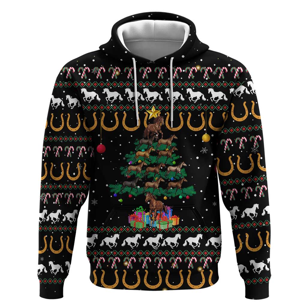 Horse Christmas Tree Christmas Design Hoodie Xmas Holiday Patterns - Wonder Print Shop