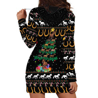 Horse Christmas Tree Christmas Design Hoodie Dress Xmas Holiday Patterns - Wonder Print Shop