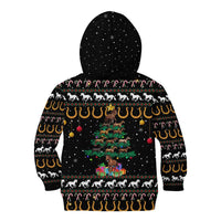 Horse Christmas Tree Christmas Design Kid Hoodie Xmas Holiday Patterns - Wonder Print Shop