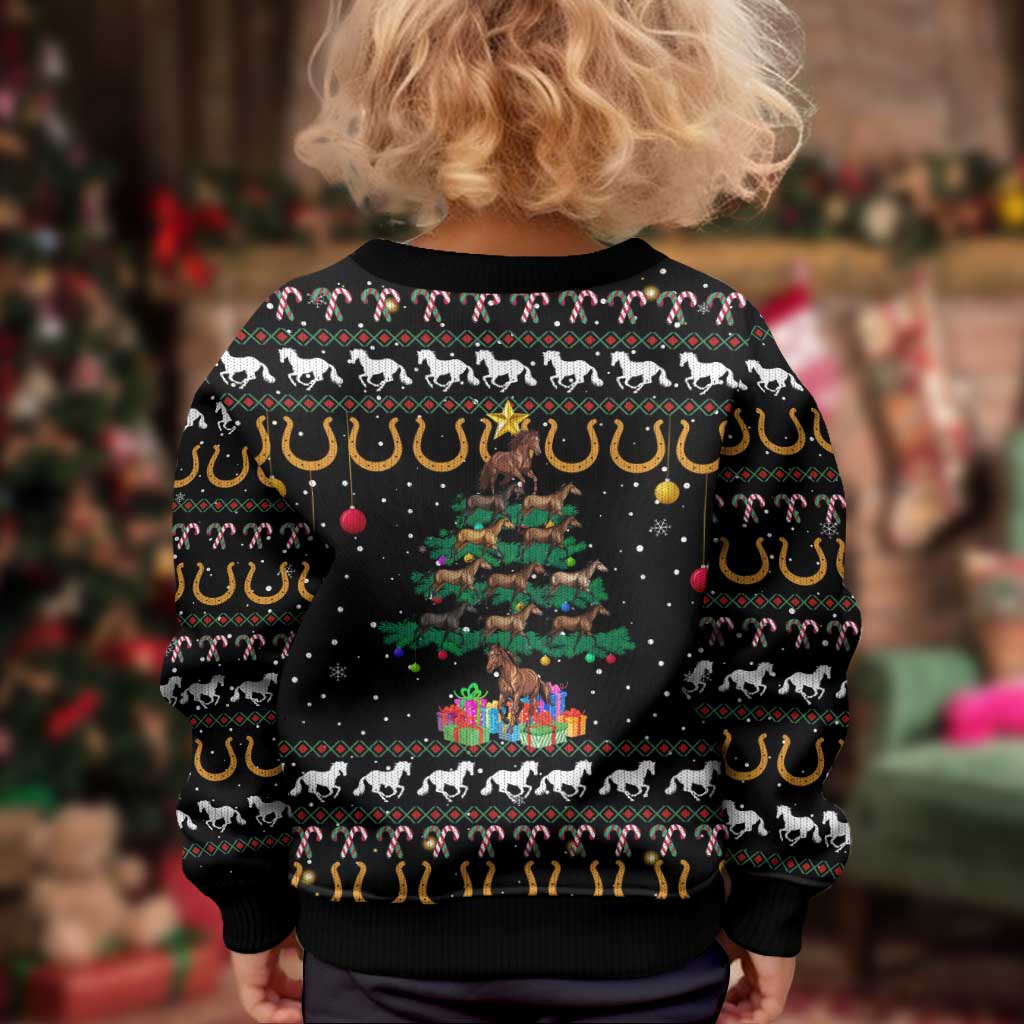 Horse Christmas Tree Christmas Design Kid Ugly Christmas Sweater Xmas Holiday Patterns - Wonder Print Shop