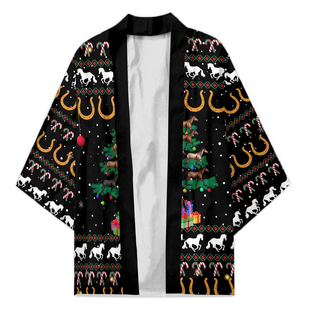 Horse Christmas Tree Christmas Design Kimono Xmas Holiday Patterns - Wonder Print Shop