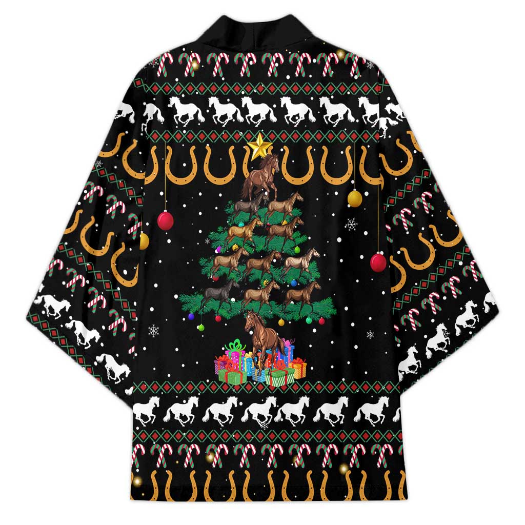 Horse Christmas Tree Christmas Design Kimono Xmas Holiday Patterns - Wonder Print Shop