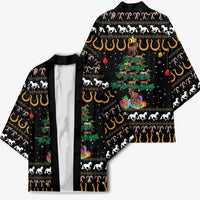 Horse Christmas Tree Christmas Design Kimono Xmas Holiday Patterns - Wonder Print Shop