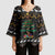 Horse Christmas Tree Christmas Design Kimono Sleeve Blouse Xmas Holiday Patterns - Wonder Print Shop