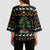 Horse Christmas Tree Christmas Design Kimono Sleeve Blouse Xmas Holiday Patterns - Wonder Print Shop