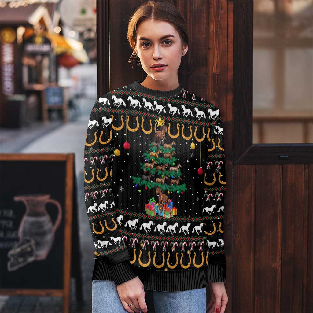 Horse Christmas Tree Christmas Design Ugly Christmas Sweater Xmas Holiday Patterns - Wonder Print Shop