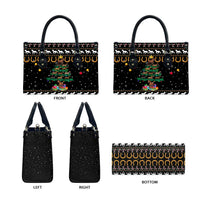 Horse Christmas Tree Christmas Design Leather Bag Xmas Holiday Patterns - Wonder Print Shop