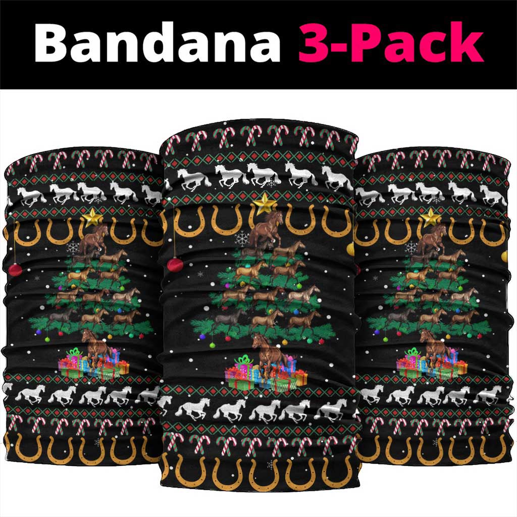 Horse Christmas Tree Christmas Design Neck Gaiter Xmas Holiday Patterns - Wonder Print Shop