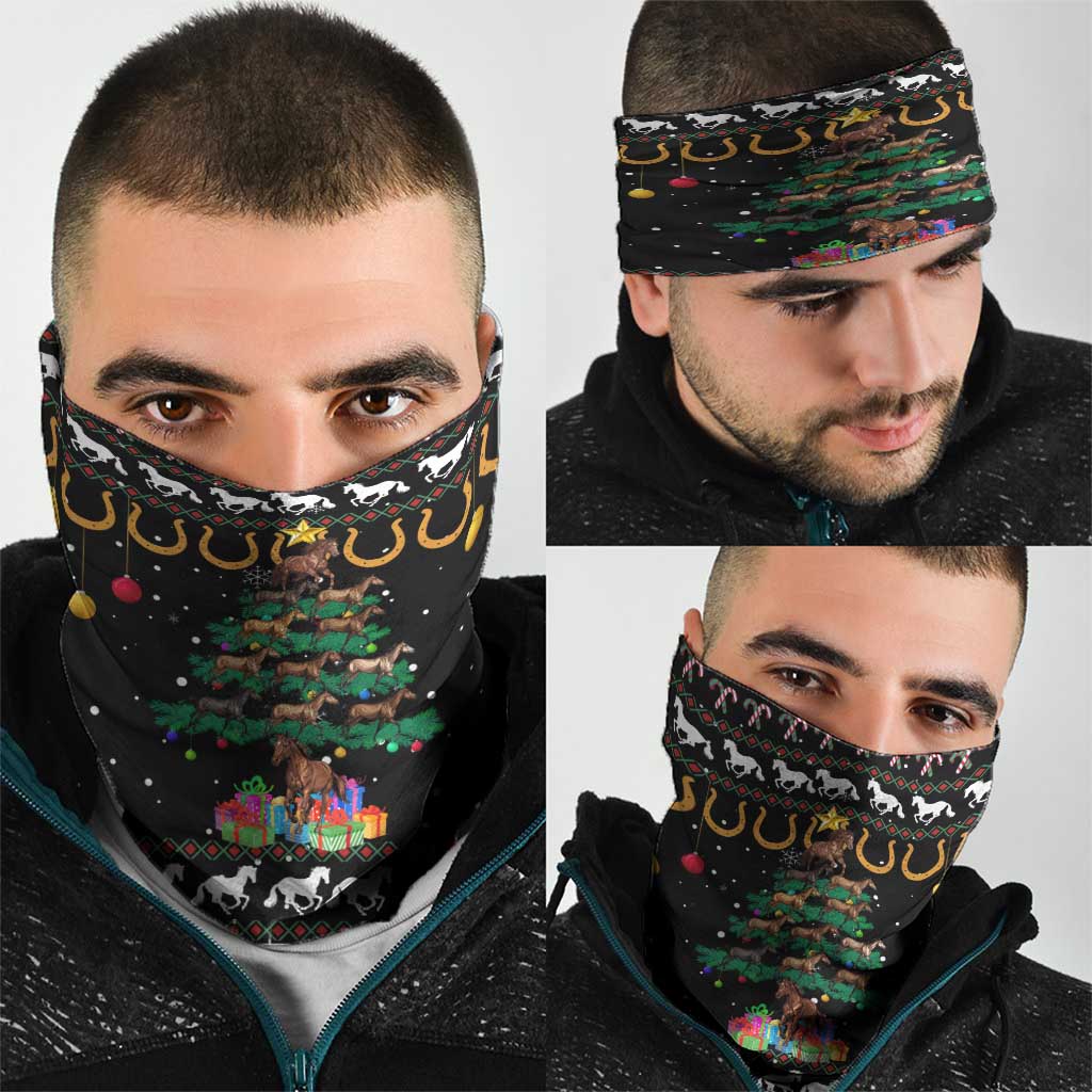 Horse Christmas Tree Christmas Design Neck Gaiter Xmas Holiday Patterns - Wonder Print Shop