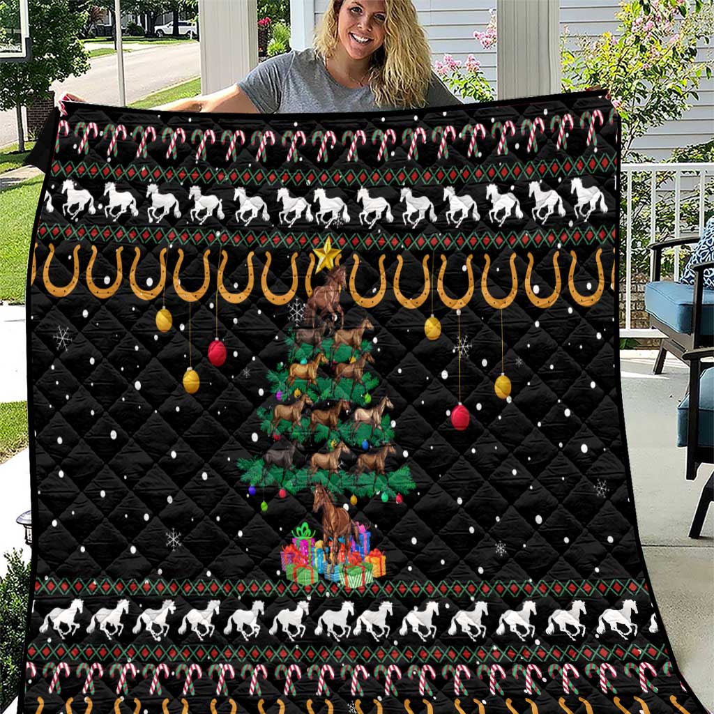 Horse Christmas Tree Christmas Design Quilt Xmas Holiday Patterns - Wonder Print Shop