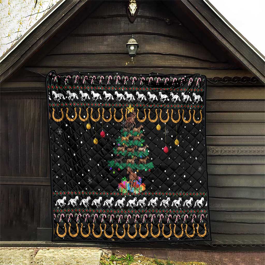 Horse Christmas Tree Christmas Design Quilt Xmas Holiday Patterns - Wonder Print Shop