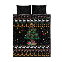 Horse Christmas Tree Christmas Design Quilt Bed Set Xmas Holiday Patterns - Wonder Print Shop