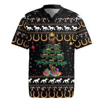 Horse Christmas Tree Christmas Design Rugby Jersey Xmas Holiday Patterns - Wonder Print Shop