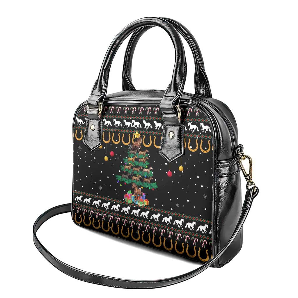 Horse Christmas Tree Christmas Design Shoulder Handbag Xmas Holiday Patterns - Wonder Print Shop