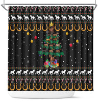 Horse Christmas Tree Christmas Design Shower Curtain Xmas Holiday Patterns - Wonder Print Shop