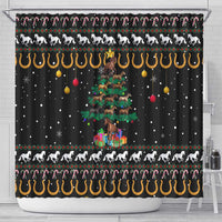 Horse Christmas Tree Christmas Design Shower Curtain Xmas Holiday Patterns - Wonder Print Shop