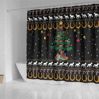 Horse Christmas Tree Christmas Design Shower Curtain Xmas Holiday Patterns - Wonder Print Shop