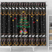 Horse Christmas Tree Christmas Design Shower Curtain Xmas Holiday Patterns - Wonder Print Shop