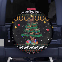 Horse Christmas Tree Christmas Design Spare Tire Cover Xmas Holiday Patterns - Wonder Print Shop