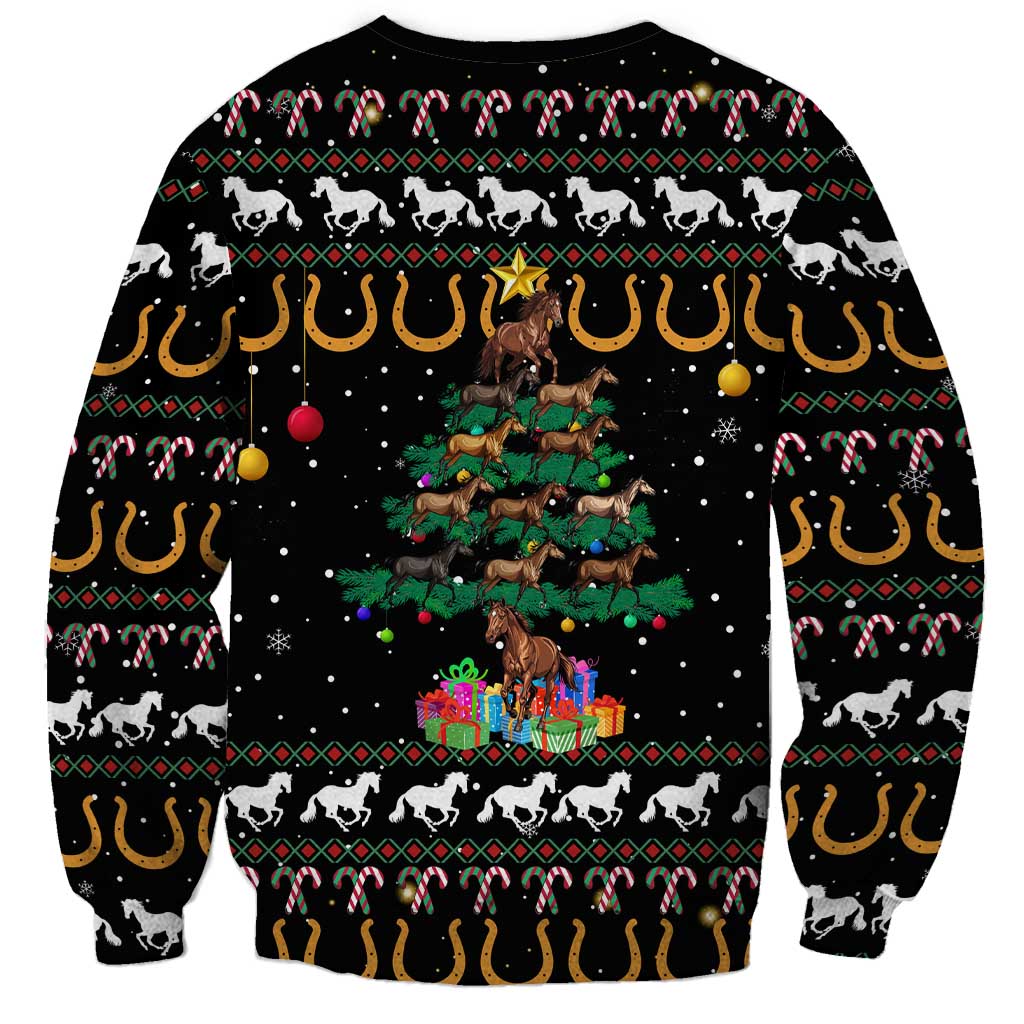 Horse Christmas Tree Christmas Design Sweatshirt Xmas Holiday Patterns - Wonder Print Shop
