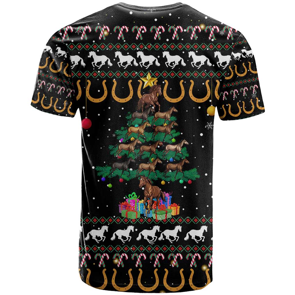 Horse Christmas Tree Christmas Design T Shirt Xmas Holiday Patterns - Wonder Print Shop