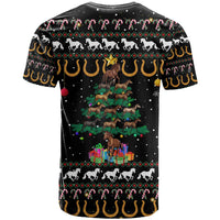 Horse Christmas Tree Christmas Design T Shirt Xmas Holiday Patterns - Wonder Print Shop