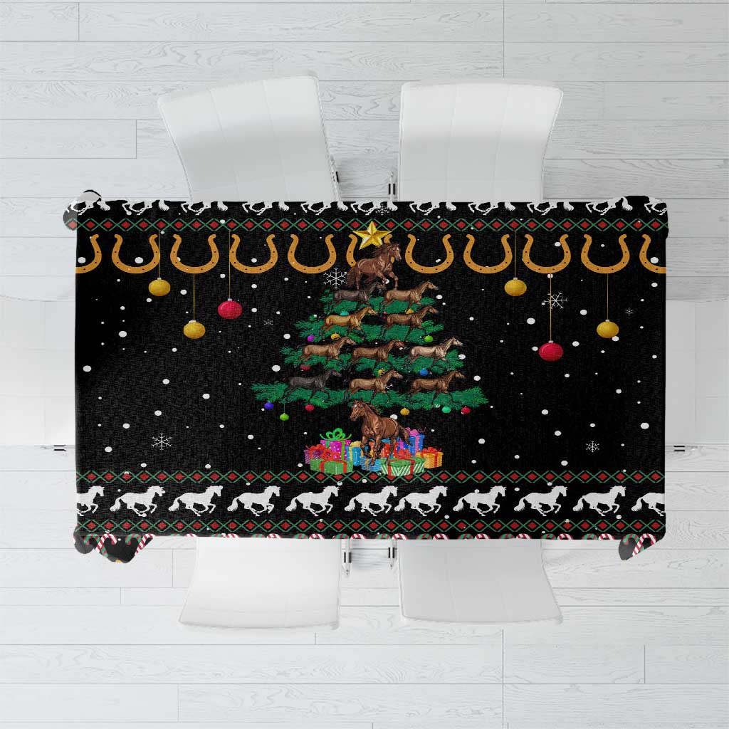 Horse Christmas Tree Christmas Design Tablecloth Xmas Holiday Patterns - Wonder Print Shop