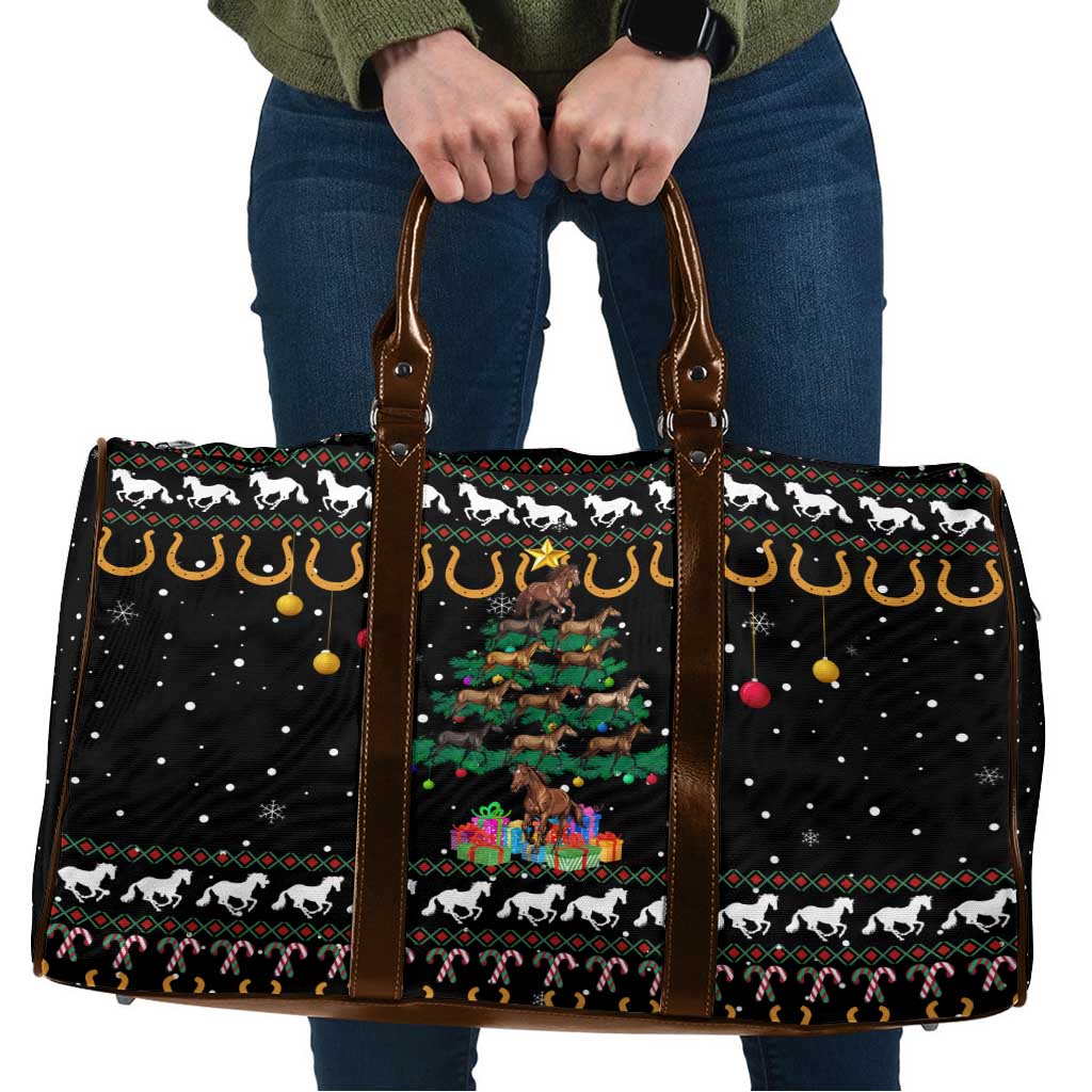 Horse Christmas Tree Christmas Design Travel Bag Xmas Holiday Patterns - Wonder Print Shop