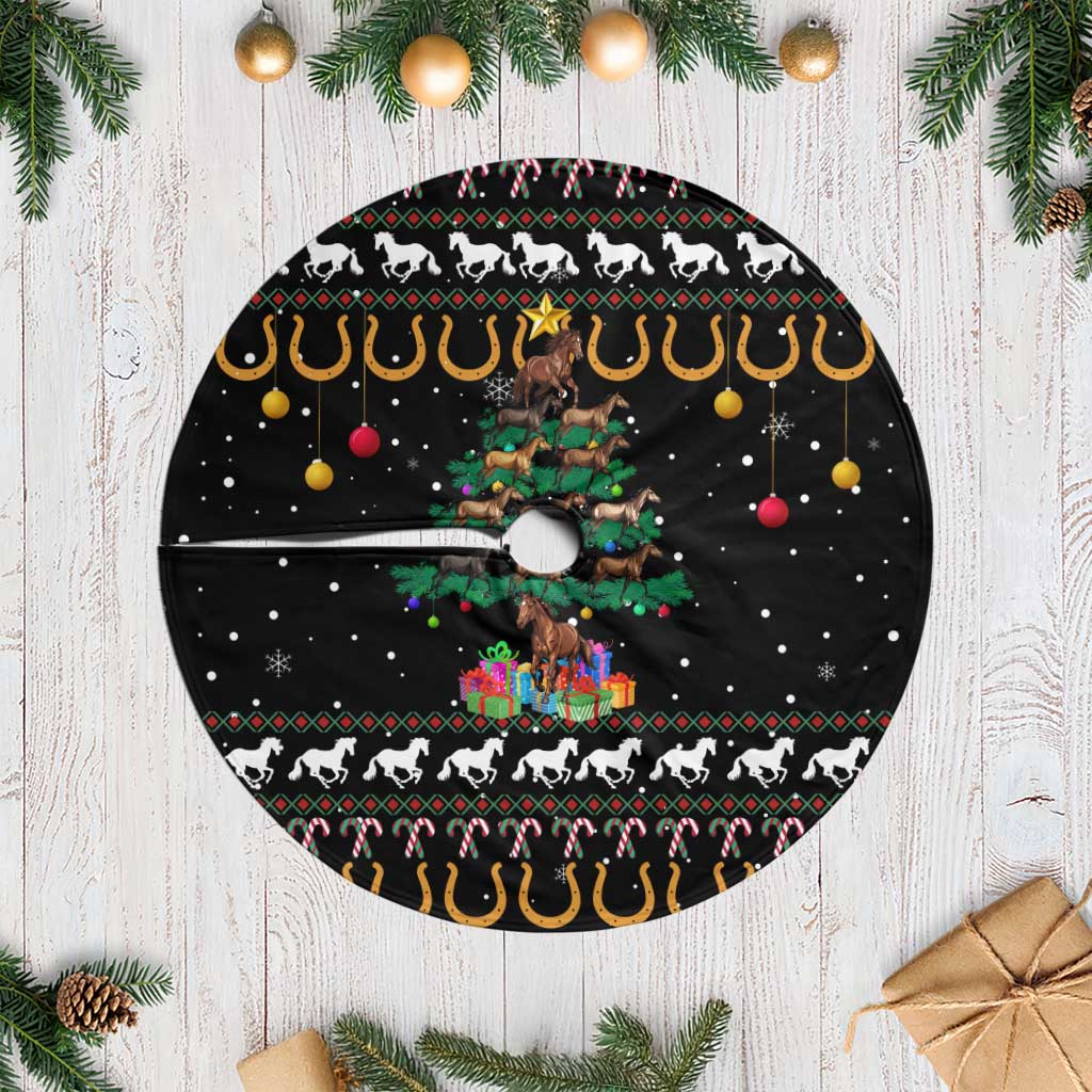 Horse Christmas Tree Christmas Design Tree Skirt Xmas Holiday Patterns - Wonder Print Shop