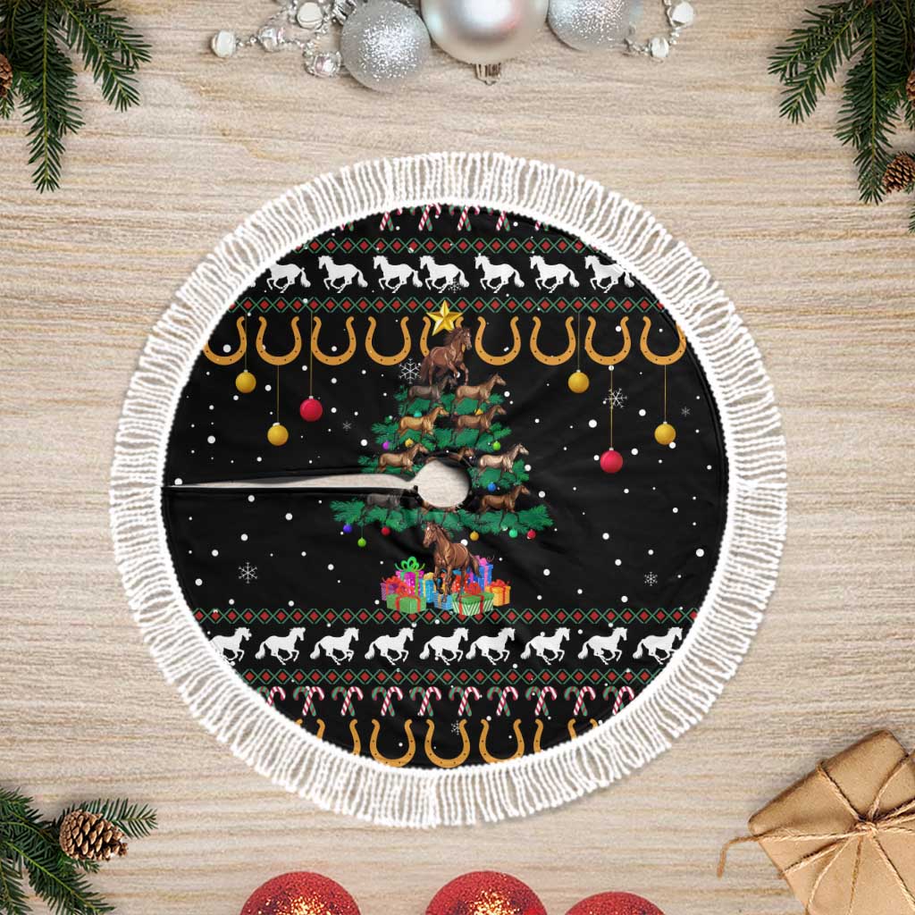 Horse Christmas Tree Christmas Design Tree Skirt Xmas Holiday Patterns - Wonder Print Shop