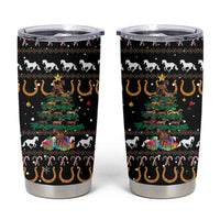 Horse Christmas Tree Christmas Design Tumbler Cup Xmas Holiday Patterns - Wonder Print Shop