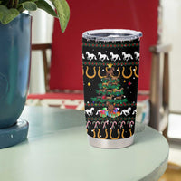 Horse Christmas Tree Christmas Design Tumbler Cup Xmas Holiday Patterns - Wonder Print Shop
