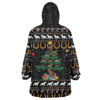 Horse Christmas Tree Christmas Design Wearable Blanket Hoodie Xmas Holiday Patterns - Wonder Print Shop