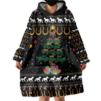 Horse Christmas Tree Christmas Design Wearable Blanket Hoodie Xmas Holiday Patterns - Wonder Print Shop