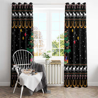 Horse Christmas Tree Christmas Design Window Curtain Xmas Holiday Patterns - Wonder Print Shop