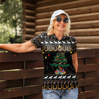Horse Christmas Tree Christmas Design Women Polo Shirt Xmas Holiday Patterns - Wonder Print Shop