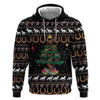 Horse Christmas Tree Christmas Design Zip Hoodie Xmas Holiday Patterns - Wonder Print Shop