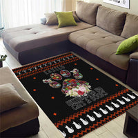 Cat And Books Christmas Area Rug Xmas Holiday Patterns - Wonder Print Shop