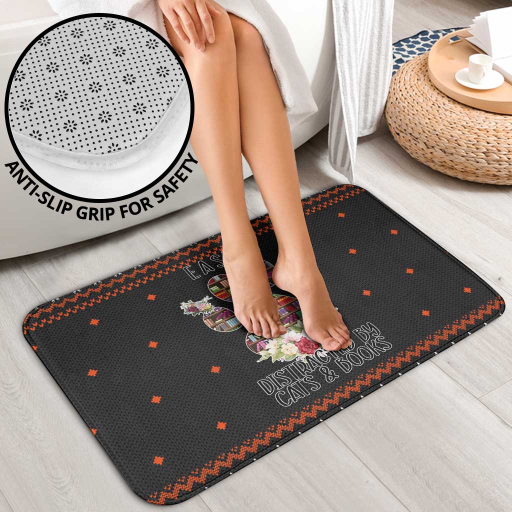 Cat And Books Christmas Bathroom Set Xmas Holiday Patterns - Wonder Print Shop