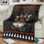 Cat And Books Christmas Blanket Xmas Holiday Patterns - Wonder Print Shop