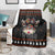 Cat And Books Christmas Blanket Xmas Holiday Patterns - Wonder Print Shop