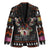 Cat And Books Christmas Blazer Xmas Holiday Patterns - Wonder Print Shop
