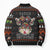 Cat And Books Christmas Bomber Puffer Jacket Xmas Holiday Patterns - Wonder Print Shop