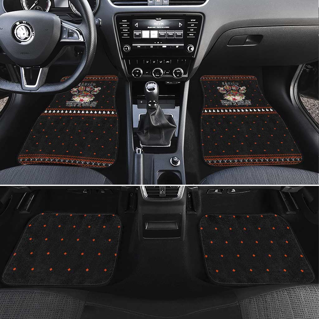 Cat And Books Christmas Car Mats Xmas Holiday Patterns - Wonder Print Shop