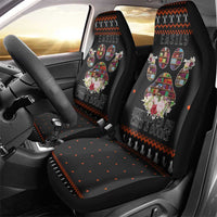Cat And Books Christmas Car Seat Cover Xmas Holiday Patterns - Wonder Print Shop