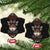 Cat And Books Christmas Ceramic Ornament Xmas Holiday Patterns - Wonder Print Shop