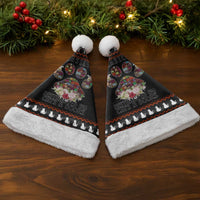 Cat And Books Christmas Santa Hat Xmas Holiday Patterns - Wonder Print Shop