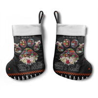 Cat And Books Christmas Stocking Xmas Holiday Patterns - Wonder Print Shop