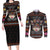 Cat And Books Christmas Couples Matching Long Sleeve Bodycon Dress and Long Sleeve Button Shirt Xmas Holiday Patterns - Wonder Print Shop